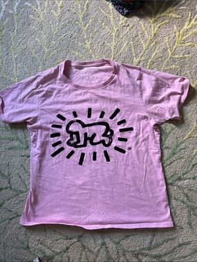 Uniqlo SPRZ KEITH HARING Pink Short-Sleeve Tee M
